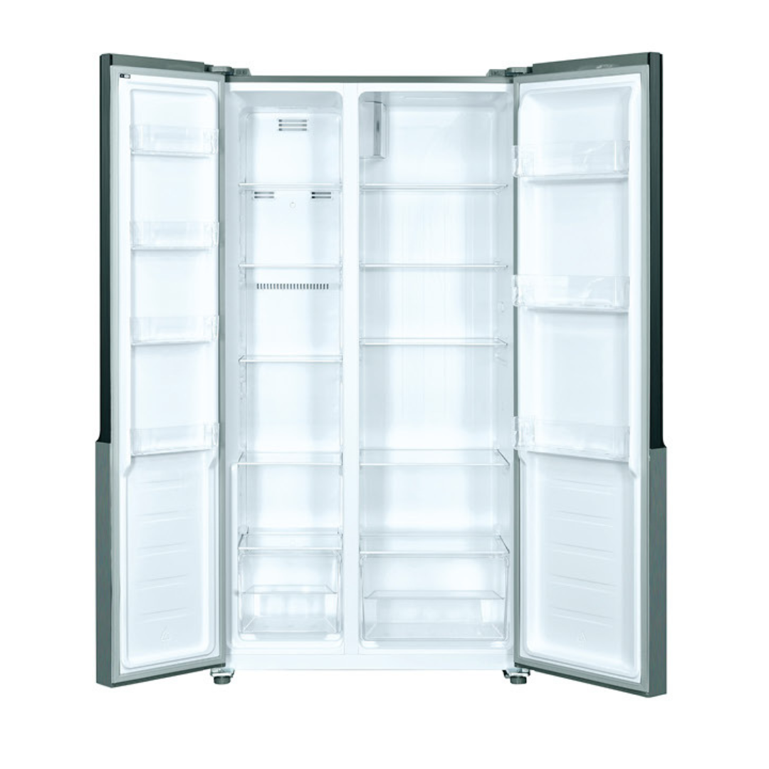Home Refrigerator  Kulkas 2 Pintu Side By Side  (Pintu : Inox / Black Glass)  G2D-472.R